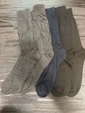 Mens 5 Pack Dress Socks - Charcoal, Navy & Black